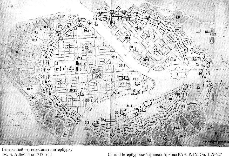 Генеральный план петербурга леблона
